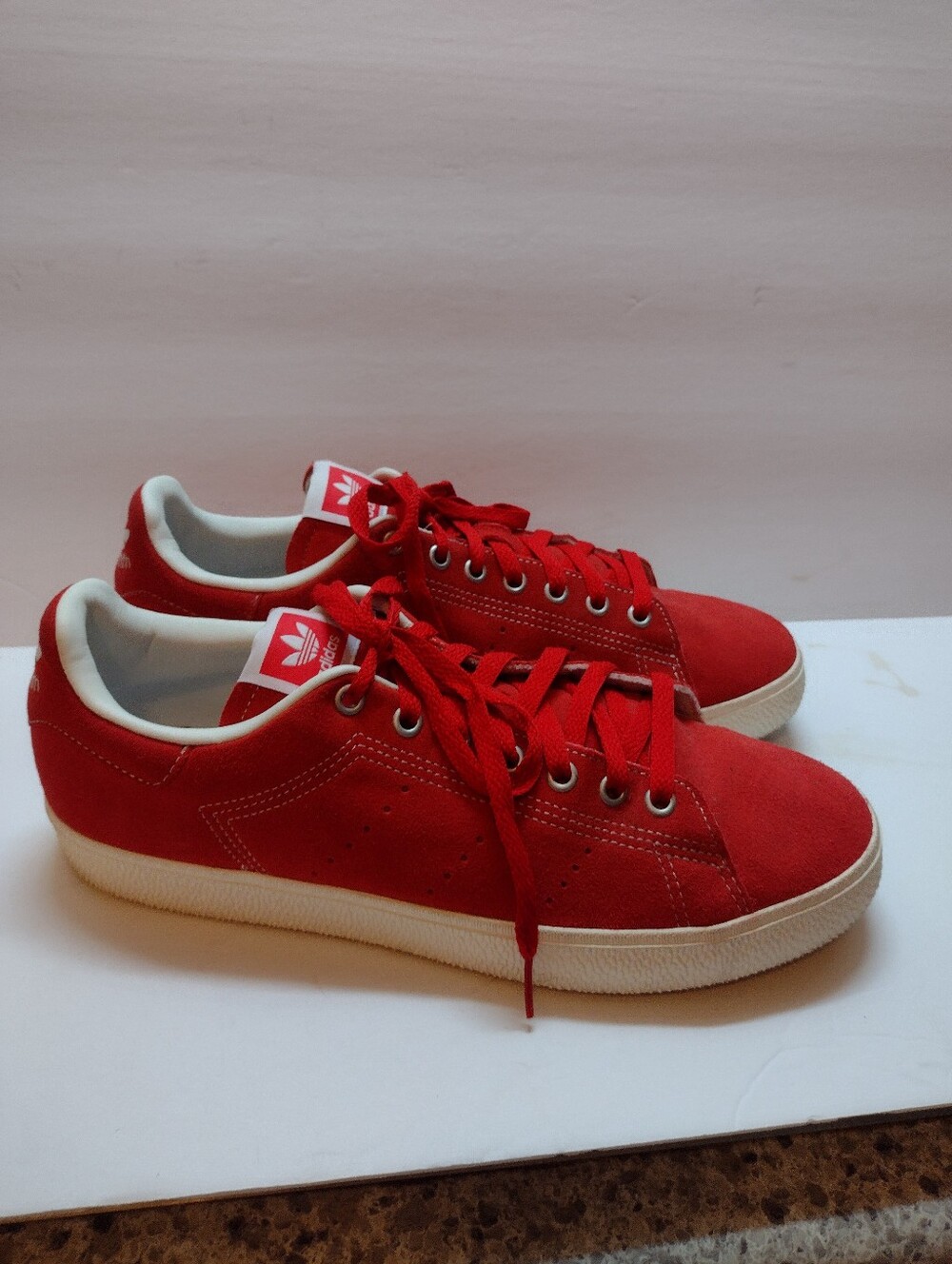 Adidas Originals Stan Smith Red Suede Sneakers ID2044 Mens Size 11 Outdoors